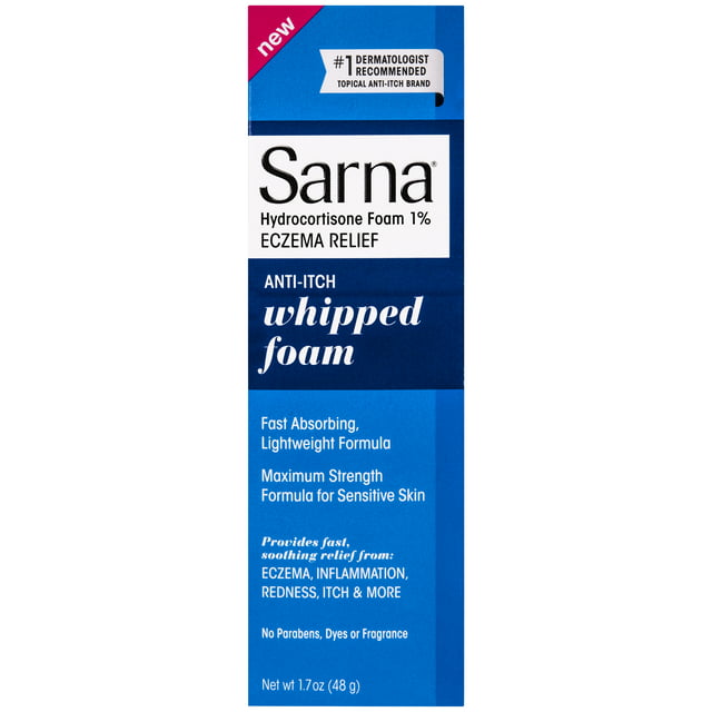 Sarna Eczema Relief Anti-Itch Hydrocortisone, Whipped Foam, 1.7 oz