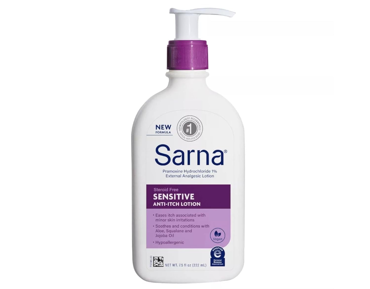 Sarna Sensitive Maximum Strength Anti Itch Lotion for Dry Irritated Skin Fragrance Free 7.5 Fl Oz 2 Pk | Steroid-Free Anti Itch Cream Extra Strength | Itchy Skin Relief | Eczema Treatment | Rash Cream