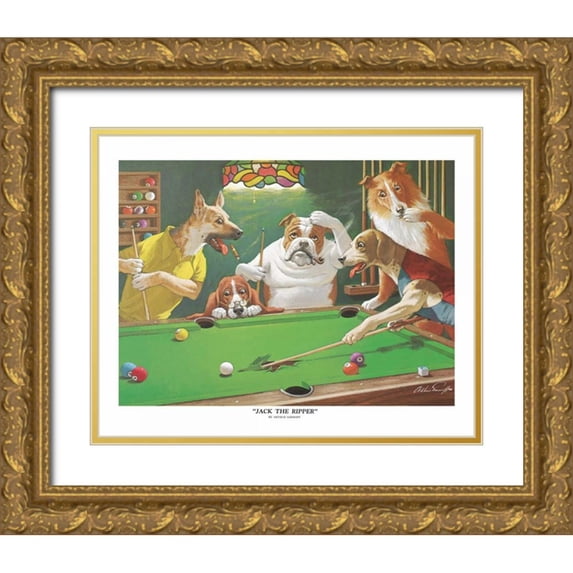 Sarnoff, Arthur 14x12 Gold Ornate Wood Framed with Double Matting Museum Art Print Titled - Jack the Ripper