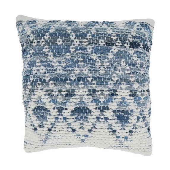 Saro 1727.BL18SP 18 in. Diamond Chindi Square Throw Pillow with Poly Filling, Black