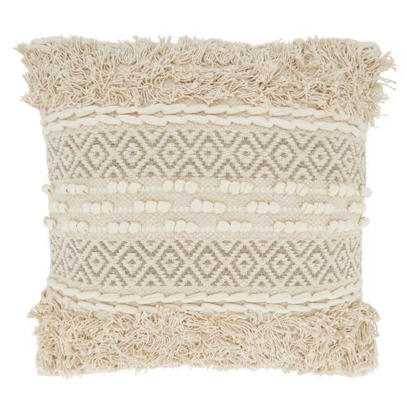 Natural Cotton Moroccan Design Euro Pillow Cover