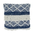 thumbnail image 1 of Saro 2907.NB18SC 18 in. Fringe Moroccan Design Square Pillow Cover, Navy Blue, 1 of 1