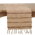 thumbnail image 1 of Saro 3021.N1672B 16 x 72 in. Striped Design Oblong Table Runner, Natural, 1 of 5