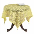 thumbnail image 1 of saro flocked dot organza table topper, 1 of 7