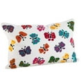 thumbnail image 1 of Saro Hahai Butterfly Applique Cotton Lumbar Pillow, 1 of 5