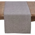 thumbnail image 1 of Saro Lifestyle 100% Cotton Solid Grey Table Runner, 1 of 2