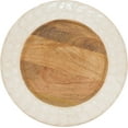 thumbnail image 1 of Enamel-Framed Wooden Charger Plate (Set of 4), 1 of 5
