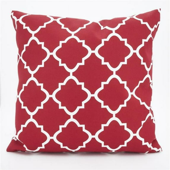 Saro Lifestyle 1602.R21S 21 in. Genes Square Moroccan Tile Outdoor Poly Filled Pillow - Red