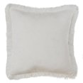 thumbnail image 1 of Saro Lifestyle 1688P.I20S 20 in. Cabane Square Linen Down Filled Throw Pillow with Large Fringe Edges - Ivory, 1 of 5