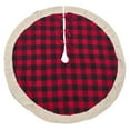 thumbnail image 1 of Saro Lifestyle 1786.R72R Buffalo Plaid Sherpa Christmas Tree Skirt, 1 of 4