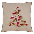 thumbnail image 1 of Saro Lifestyle 1912.R18SP 18 x 18 in. Poly Filled Beaded Christmas Tree Throw Pillow, Rust, 1 of 3