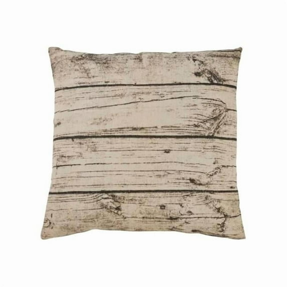 Saro Lifestyle 426.N20SP 20 in. Printed Wood Poly Filled Square Throw Pillow, Natural