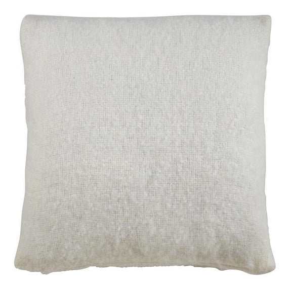 Saro Lifestyle 215.I22SC 22 in. Faux Mohair Pillow Cover, Ivory