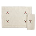 thumbnail image 1 of Saro Lifestyle Embroidered Holly Placemats and Napkins 8 pcs Set (4 Placemats, 4 Napkins), 1 of 5