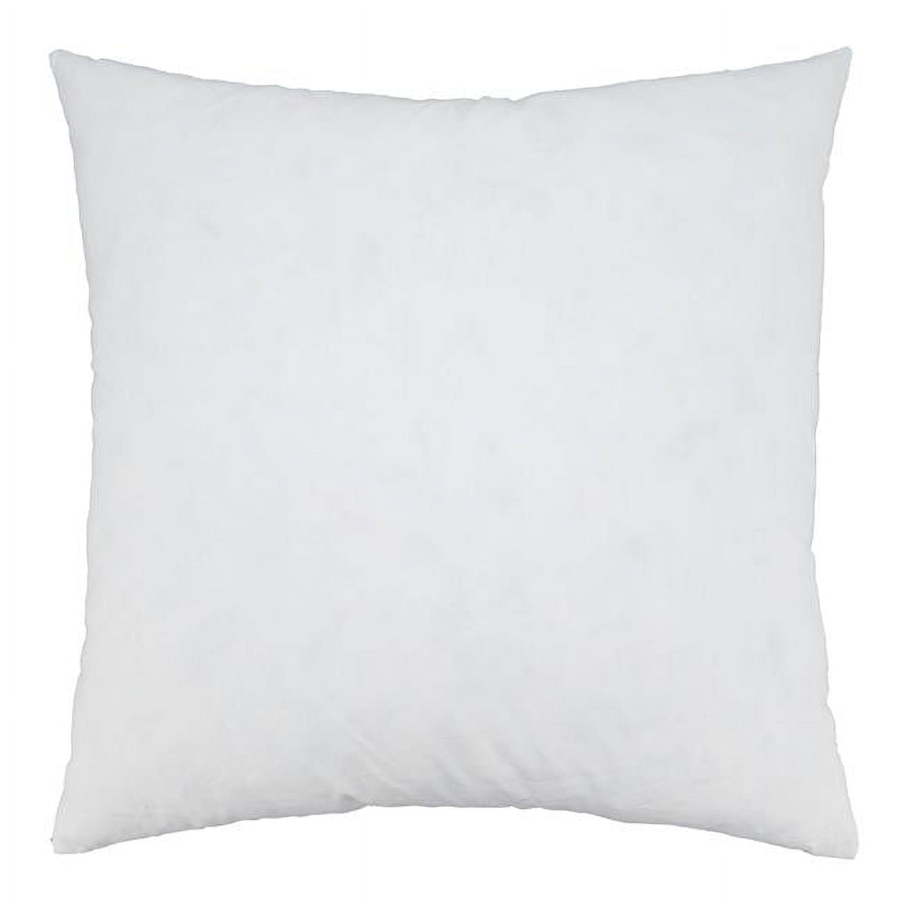 White Cotton 22" Square Feather Down Pillow Insert