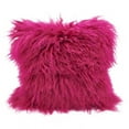 thumbnail image 1 of Saro Lifestyle 3564.FU16S 16 in. Wool Mongolian Lamb Fur Throw Pillow, Fuchsia, 1 of 5