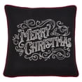 thumbnail image 1 of Saro Lifestyle 4154.BK16SC 16 in. Merry Christmas Chalkboard Pillow Cover, Black, 1 of 1