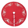 thumbnail image 1 of Saro Lifestyle 4631.R72R 72 in. Embroidered Reindeer Christmas Tree Skirt, Red, 1 of 3