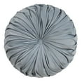 thumbnail image 1 of Saro Lifestyle 6005.BG14R 14 in. Round Velvet Pintucked Throw Poly Filled Pillow, Blue Gray, 1 of 5