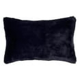 thumbnail image 1 of Saro Lifestyle Ultra Plush Faux Fur Down Filled Throw Pillow Blue 12"x20" Polyester, 1 of 5