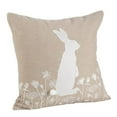 thumbnail image 1 of Saro Lifestyle 6046.N18S 18 in. Square Embroidered Rabbit Throw Pillow, Natural, 1 of 4