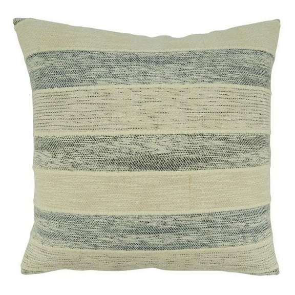 Saro Lifestyle 6200.BL20SC 20 x 20 in. Striped Throw Pillow Cover, Blue