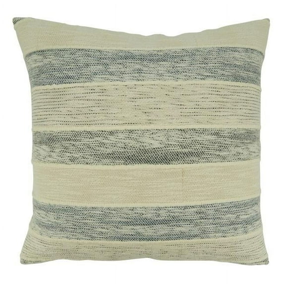 Saro Lifestyle 6200.BL20SC 20 x 20 in. Striped Throw Pillow Cover, Blue