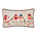 thumbnail image 1 of Saro Lifestyle 6310.M1220BP 12 x 20 in. Oblong Poly Filled Throw Pillow with Christmas Birds Design, 1 of 1