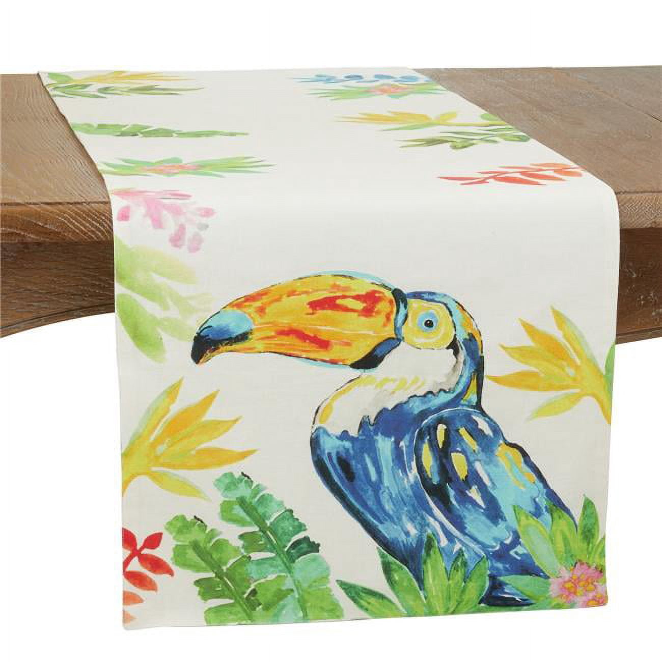 SARO 2852.M1672B 16 x 72 in. Oblong Cotton Table Runner with Corded