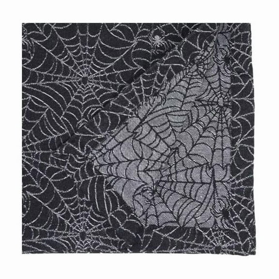 Saro Lifestyle 3943.BK1872B 72 x 18 in. Recycled Jacquard Spider Web Rectangle Table Runner, Black