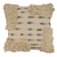 thumbnail image 1 of Saro Lifestyle 817.N18SD 18 in. Foil Printed Tufted Square Down Filled Pillow, Natural, 1 of 1