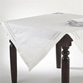 thumbnail image 1 of Saro Lifestyle 8648.E36S 36 in. Square Embroidered & Hemstitched Tablecloth - Ecru, 1 of 5
