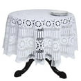thumbnail image 1 of Saro Lifestyle 869.W90R 90 in. Round Handmade Crochet Cotton Lace Table Linens - White, 1 of 2
