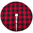thumbnail image 1 of Saro Lifestyle 9025.R84R 84 in. Buffalo Plaid Design Cotton Christmas Round Tree Skirt, Red, 1 of 1
