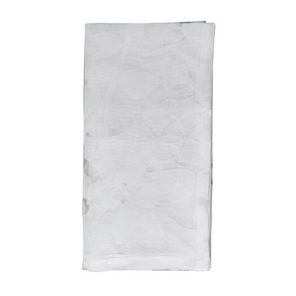 Saro Lifestyle 9151.W20S 20 in. Sheer Elegance Burnout Voile Vine Design Napkin, White - Set of 4