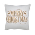 thumbnail image 1 of Saro Lifestyle 9280.I18SC Merry Christmas Throw Pillow Cover - Ivory, 1 of 1