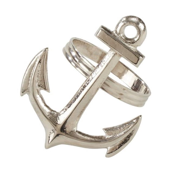 Saro Lifestyle Anchor Dinner Napkin Ring (Set of 4)