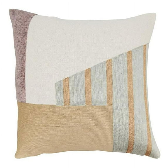 Saro Lifestyle Artistic Geometric Fun Poly Filled Throw Pillow