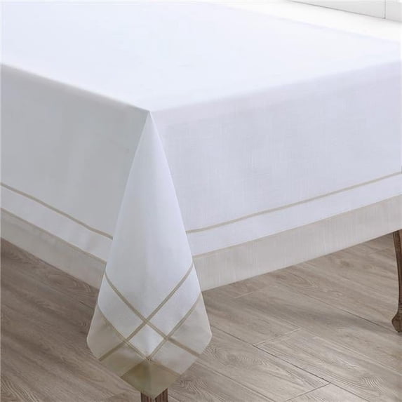 Saro Lifestyle Banded Border Tablecloth