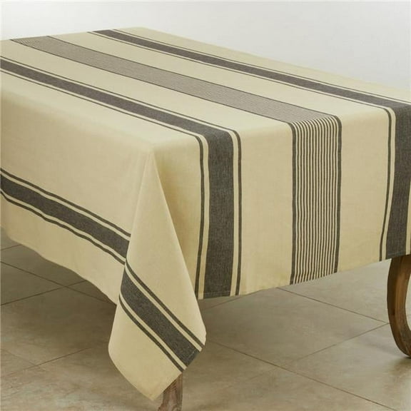 Saro Lifestyle Banded Cotton Tablecloth