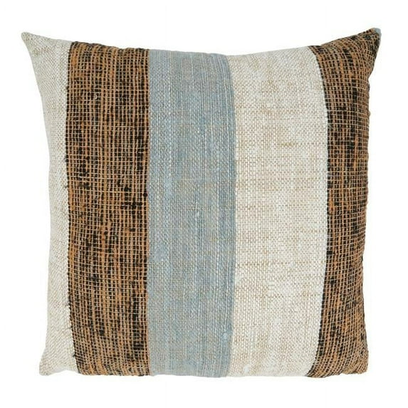 Saro Lifestyle Banded Design Poly-Filled Throw Pillow