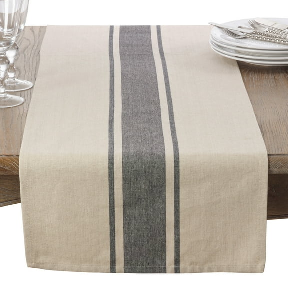 Saro Lifestyle Banded Design Table Runner 16"x90"