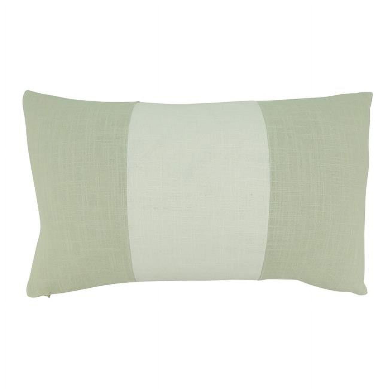 Natural Cotton Banded Throw Pillow with Zipper Closure