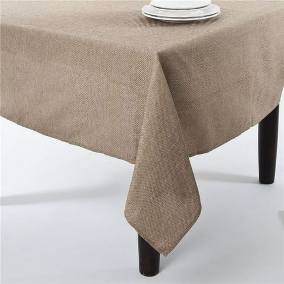 Saro Lifestyle Basket Weave Design Tablecloth Natural 90" x 156"