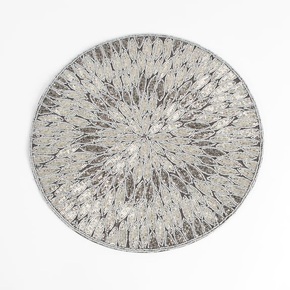 Saro Lifestyle Beaded Design Placemat (Set of 4)