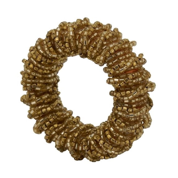 Saro Lifestyle Beaded Round Napkin Ring (Set of 4)