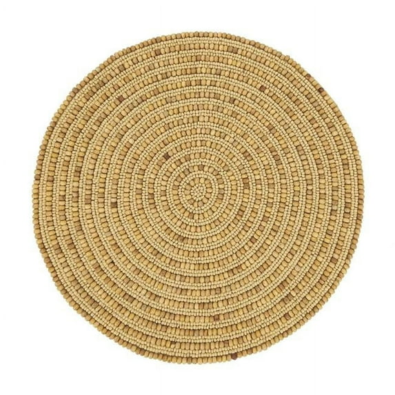 Saro Lifestyle Beaded Spiral Swirl Placemat (Set of 4)