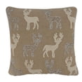 thumbnail image 1 of Saro Lifestyle Beaded and Embroidered Reindeers Throw Pillow Cover, 1 of 1