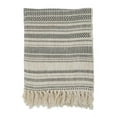 thumbnail image 1 of Saro Lifestyle Block Print Fringed Throw Blanket, 1 of 5