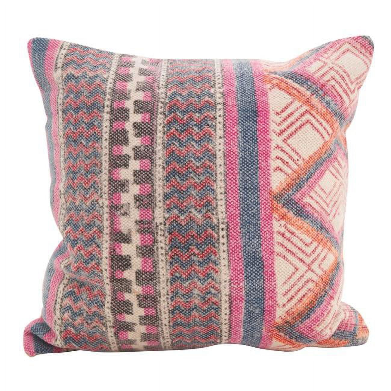 Bohemian Mix Square Cotton Polyester Throw Pillow